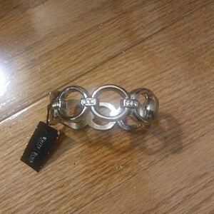 NWT black house and white market silver bracelet